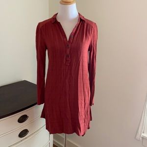 Maeve for Anthropologie fall tunic button neck